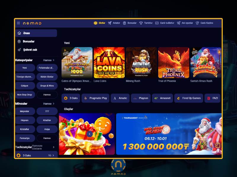 Nomad Casino mobil ilovasi iOS va Android qurilmalar uchun