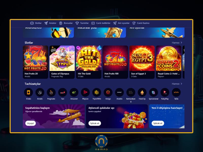 Nomad Casino onlayn: əsas xüsusiyyətlər və üstünlüklər